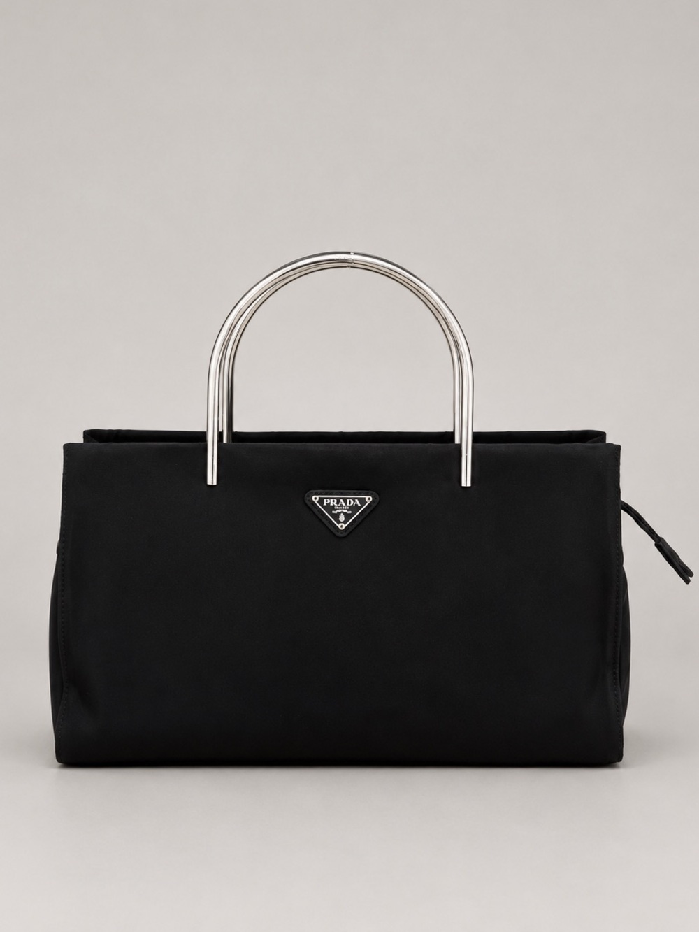 AUTHENTIC PRADA Metal nylon Handle Bag VINTAGE - Picture 1 of 16